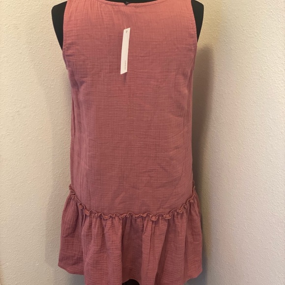 2 FOR $25 DREW PINK FLOWY DRESS SLEEVELESS COTTON SIZE XS NEW $210 - Picture 3 of 7